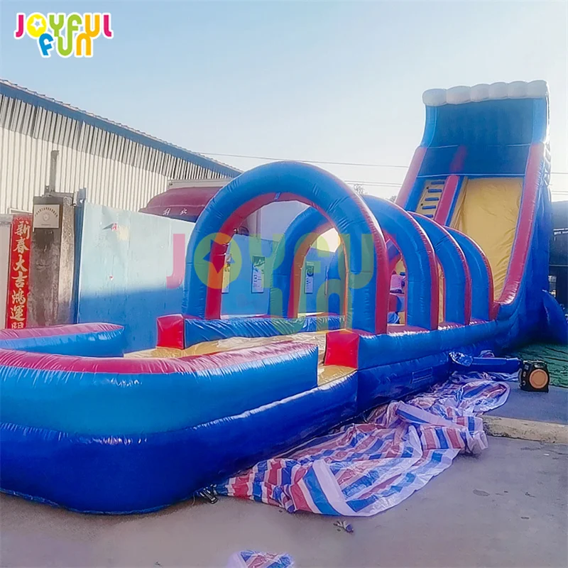 Joyful fun commercial inflatable water slide inflatable slip and slide giant inflatable water slide