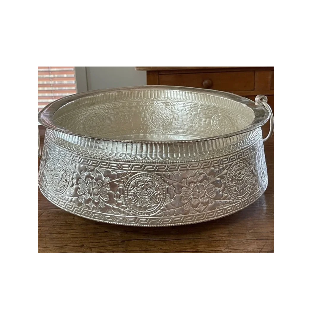 Natural Polish Foot Pedicure Bowl Best Selling Customize Packing Copper Hammered Luxury Round Shaped