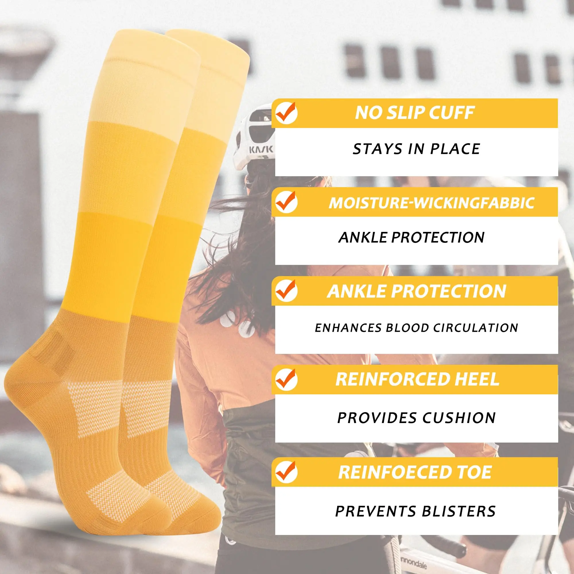 2025 Custom Manufacturer Solid Colored Cotton Travel Nylon Cute Compressed Leg Long Seamless Sports Compression Socks