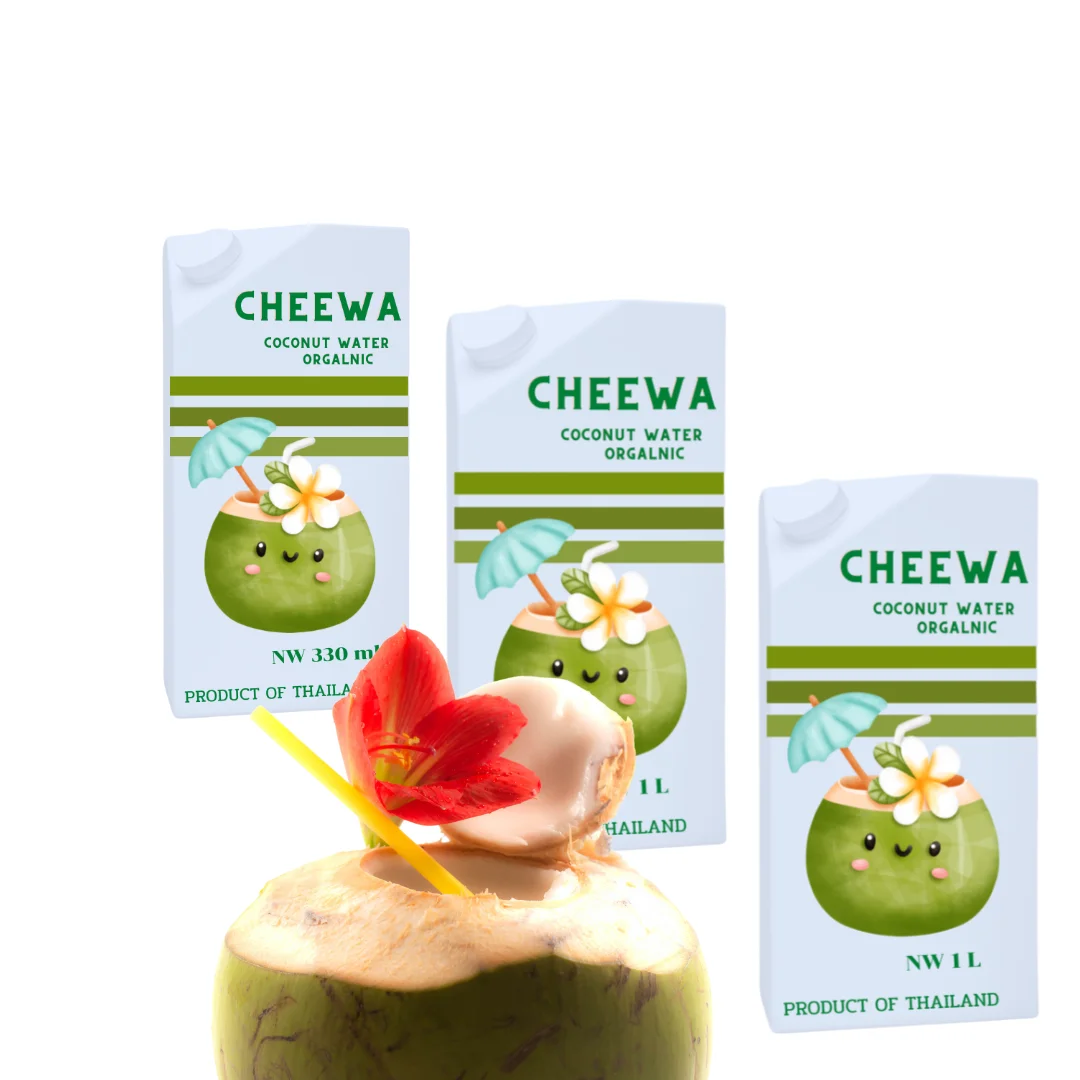 Product of Thailand Natural Drink Organic  CHEEWA Coconut Water Kancheewalanad Company OEM BOX