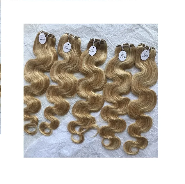 Raw Temple Virgin Unprocessed Mink Brazilian Smooth 24inch 27/613 Body Wave Remy Virgin Wholesale Cuticle Aligned Hair Extension