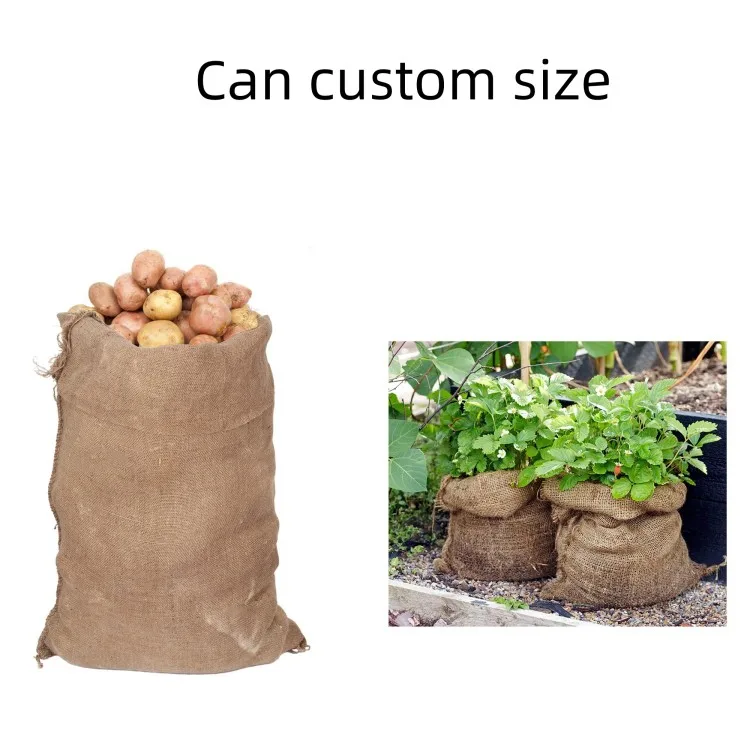 Hot Selling rice jute sack bag 50 kg custom size gunny sack gift bags coffee bean jute pouch jute bag copra sack