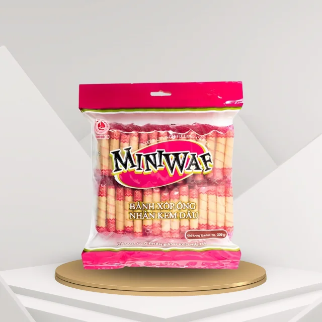Taro cream filling Hot wafer Best selling best quality MINIWAF cookie hot product from HaiHaCo Vietnam