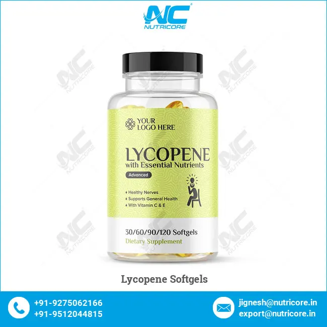 Good Quality Dietary Supplement/ Healthcare Supplements Lycopene Softgels Formula - 3 from Trusted Indian Supplier