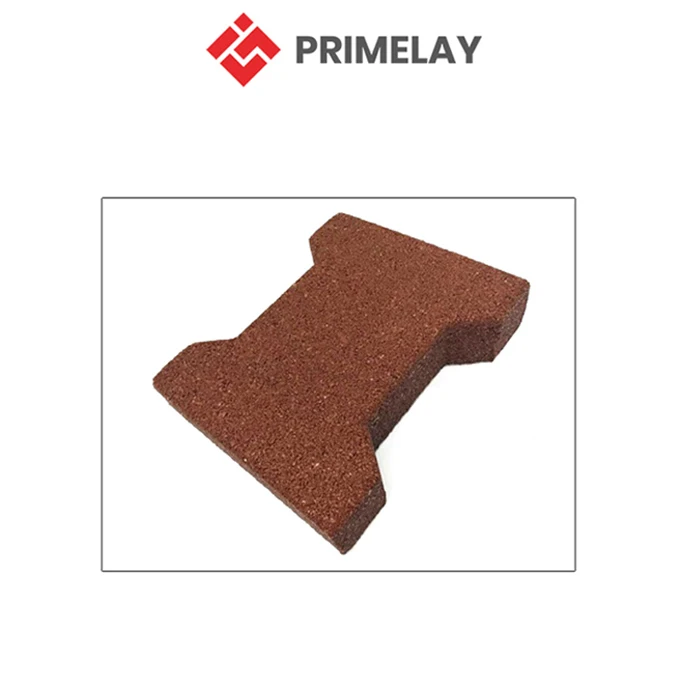 Bulk Quantity Supply High Impact and Resilience Heavy Duty Dogbone Shape Crumb Rubber Pavers for Amusement Parks, Courtyards