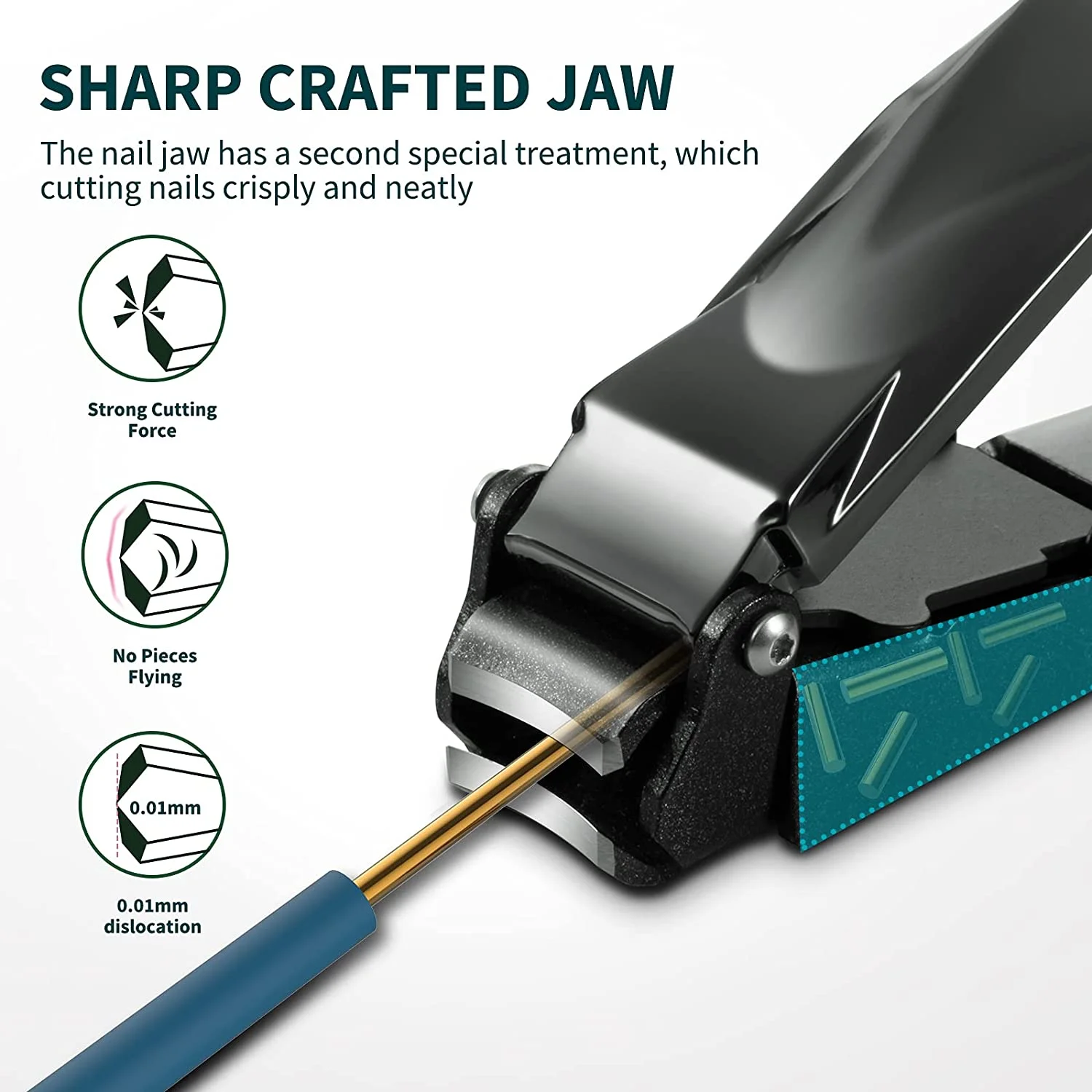 Sharp Heavy Duty Self-Collecting No Splash Wide Jaw Opening Fingernail Toenail Nail Clippers Cutter with Catcher