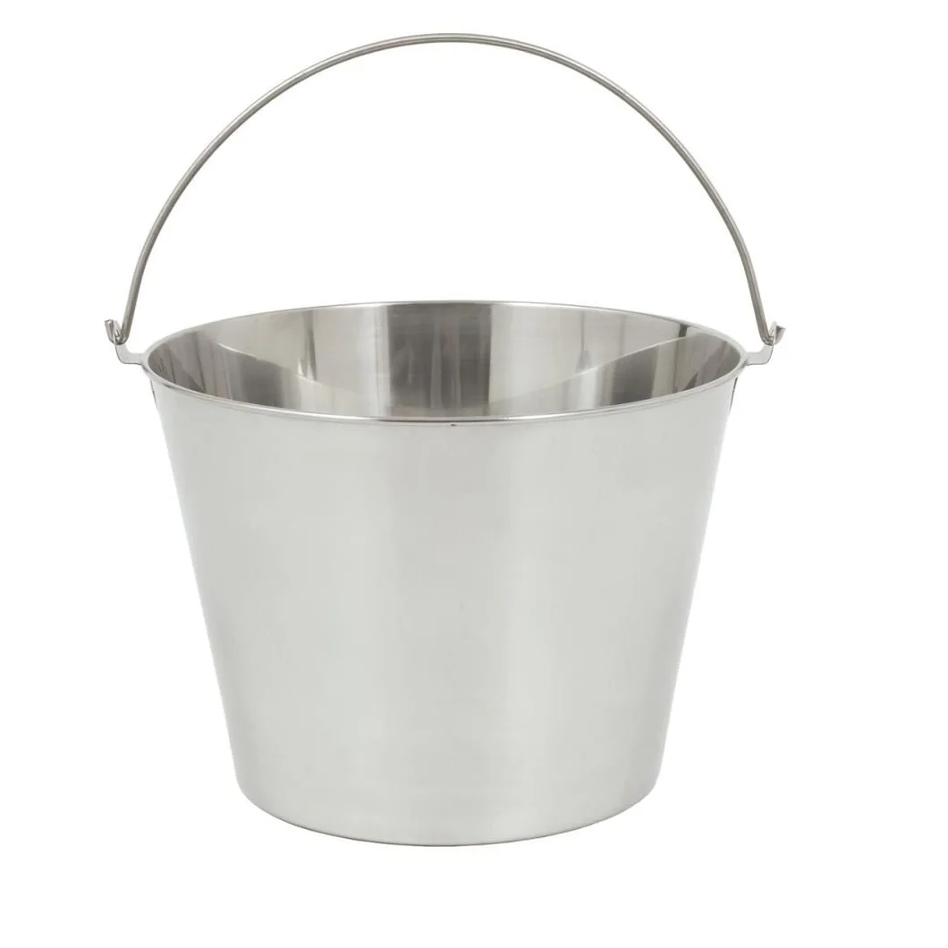 Home Hammered Double Wall Round Beverage Tub 3 Gallons Stainless Steel Ice Bucket Metal Drink Cooler House Party