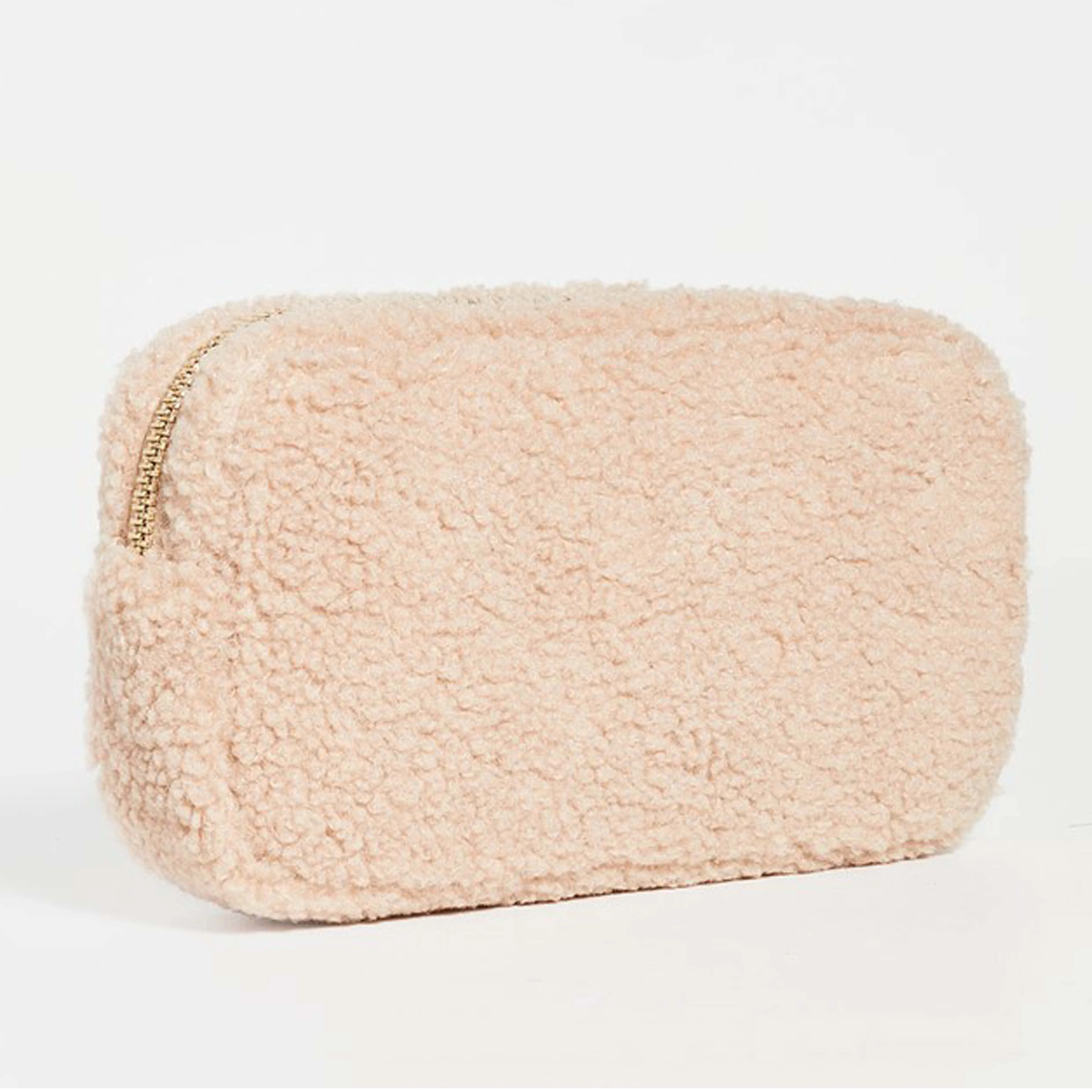 High Quality Fluffy Fur Handmade Personalized Pouch Bag for Women for travel use best to carry brushes and accessories