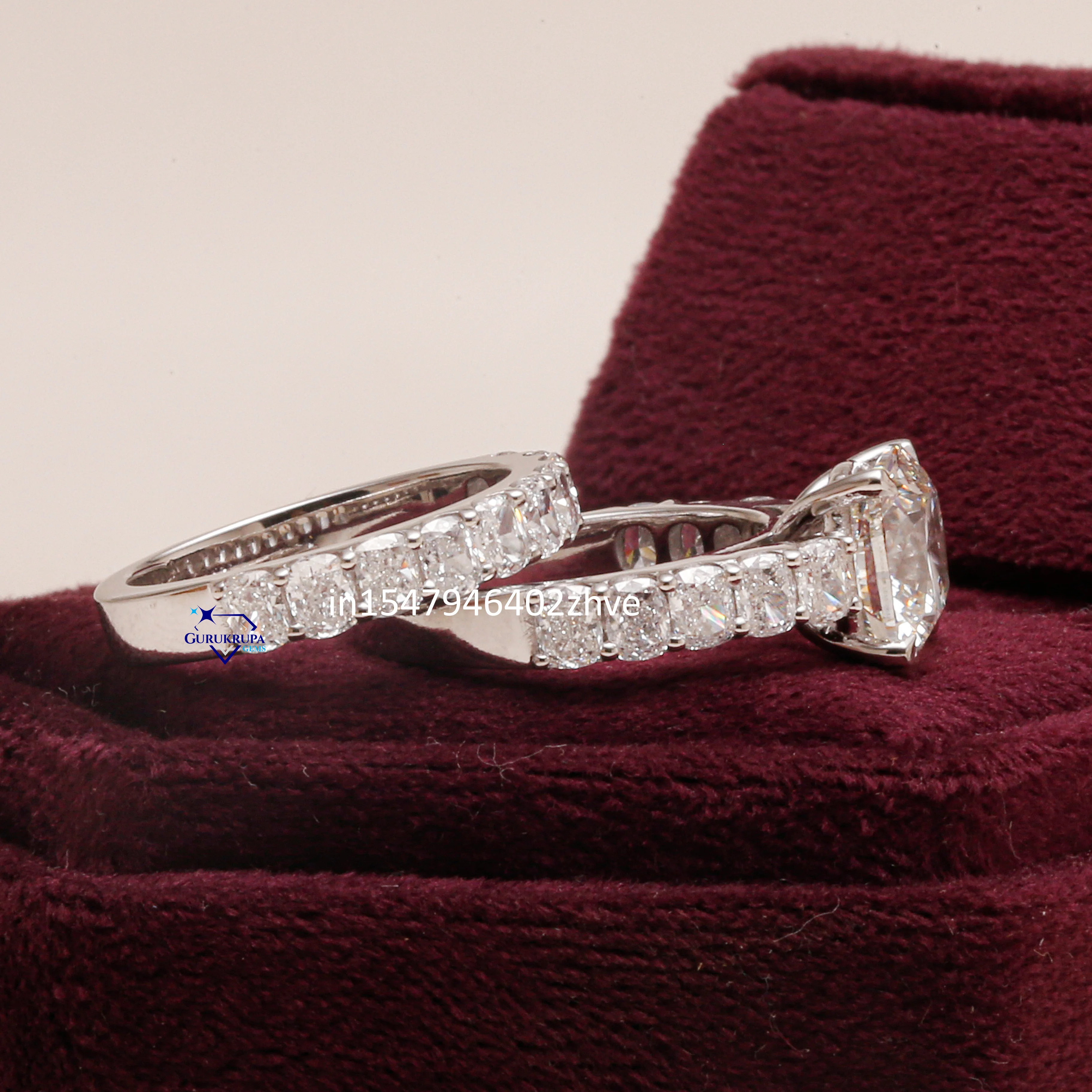 Introducing our elegant jewelry ring crafted in 925 sterling silver featuring cushion cut labgrown diamond with VVS clarity