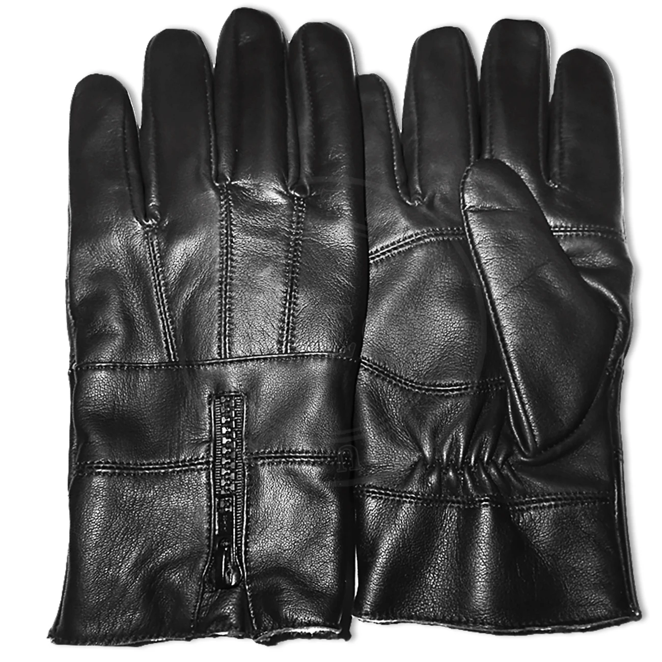 Genuine Sheepskin CP Pieces Black Sheep Leather Gloves