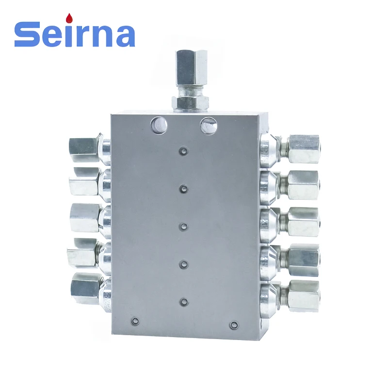 Seirna SKV Type hydraulic distributor lubrication system grease separator valve distributor divider block