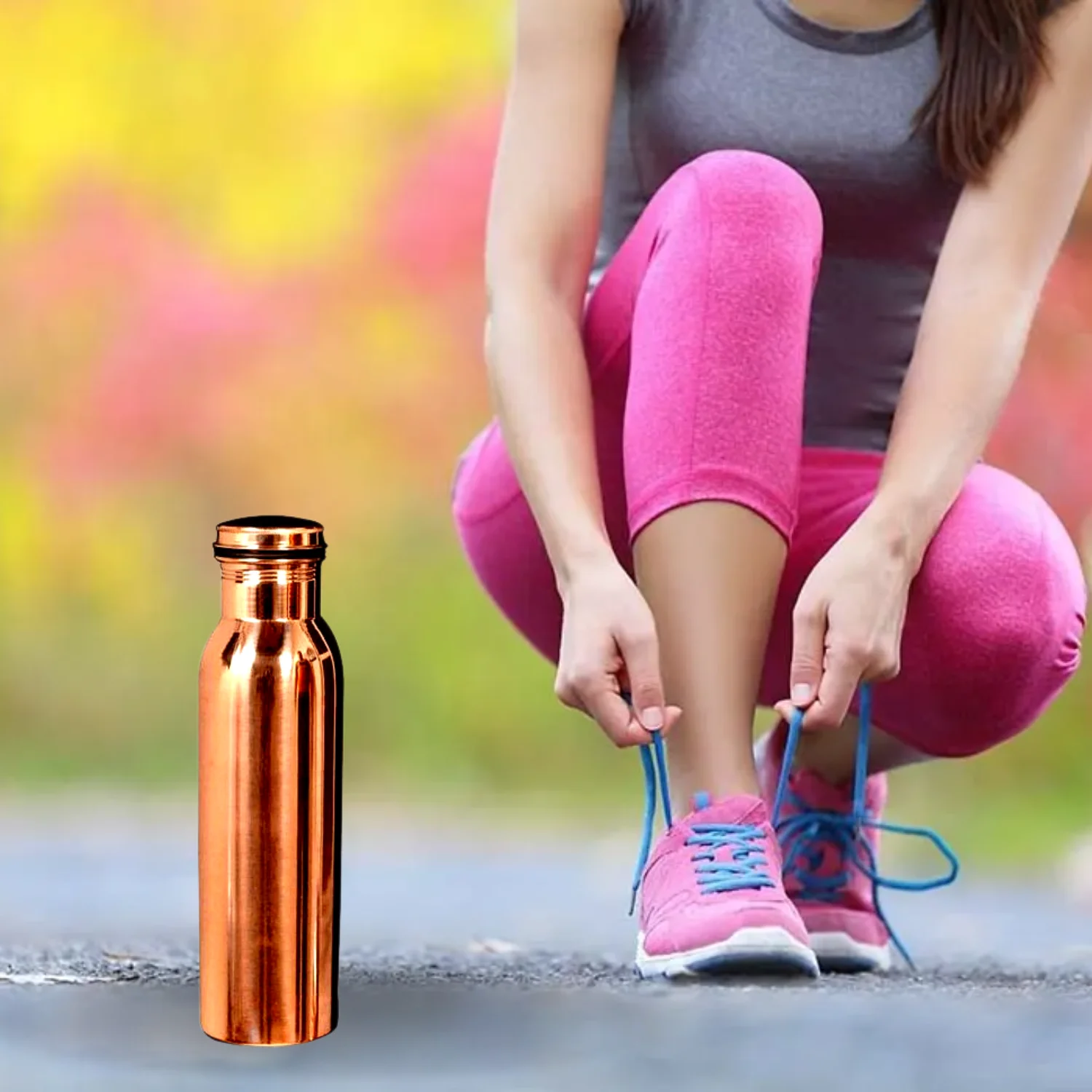 Best Wholesale Price Plain Copper Water Bottle 1000ml In Pure Copper Material water bottles
