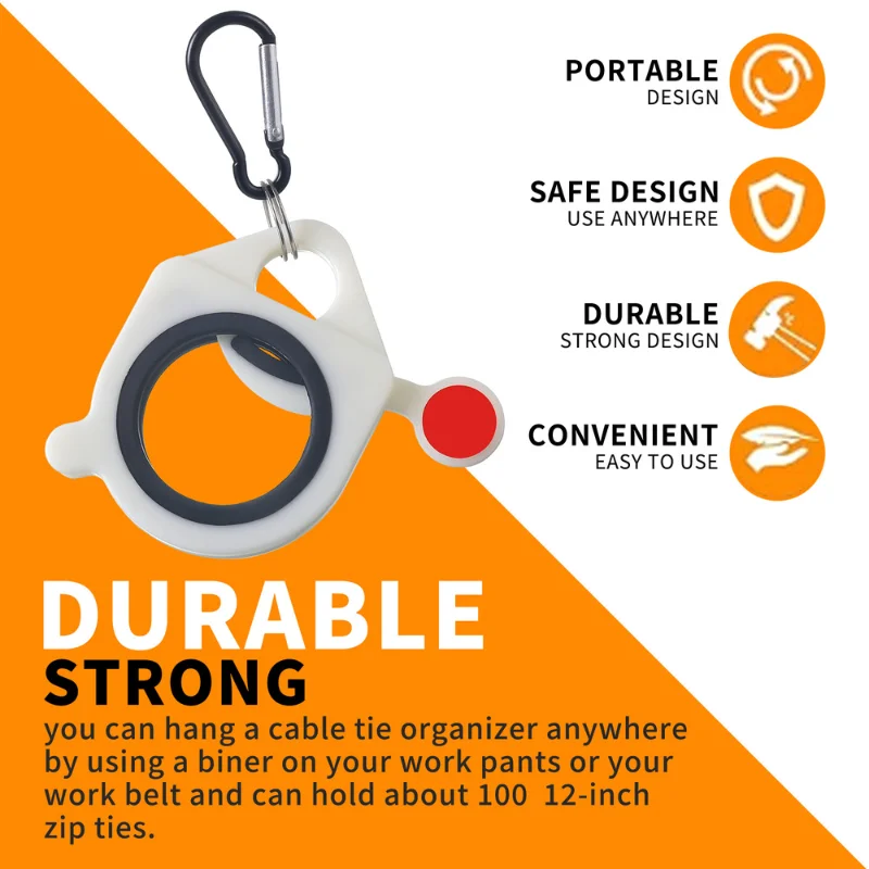 Plastic Cable Zip Tie Bracket Cable Tie Tightener Organizer Holder Mount for Household and Outdoor Wire Ties