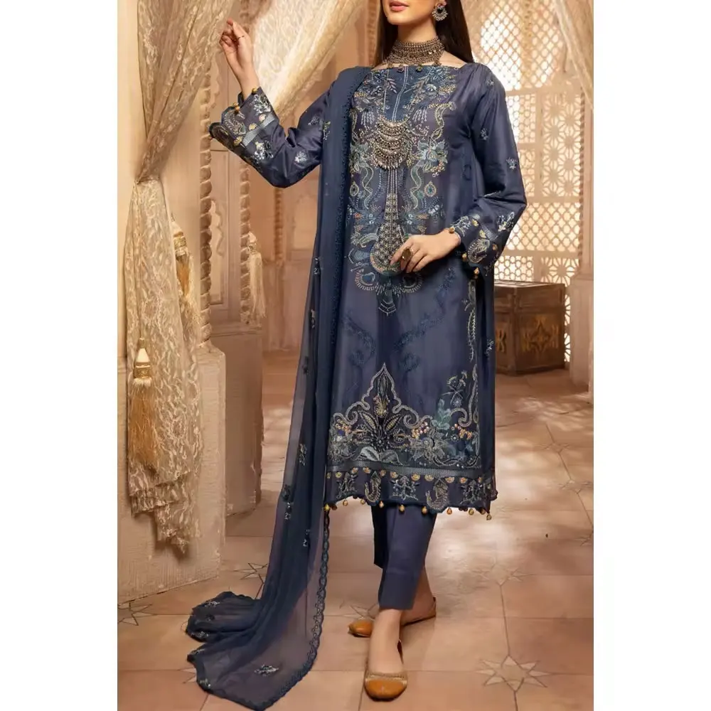 New Pakistani Dress Hot Selling Ready Made Shalwar Kameez Embroidery Pakistani Stylish Women Dress 2024