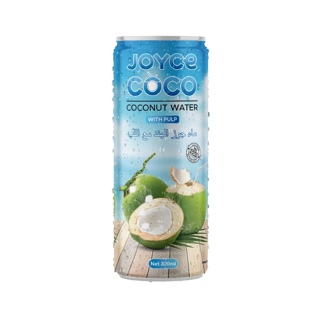 JOYCE 250ml Beverage Manufacturer in Vietnam Original Coconut Water Organic Private Label for Coconut Water With Pulp No Sugar