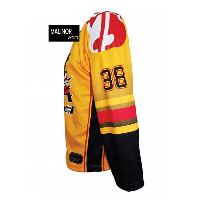Personalized Custom Design Your Own Sublimation Ice Hockey T Shirt Cheap 100 Polyester Embroidery Unisex OEM Customized Customs