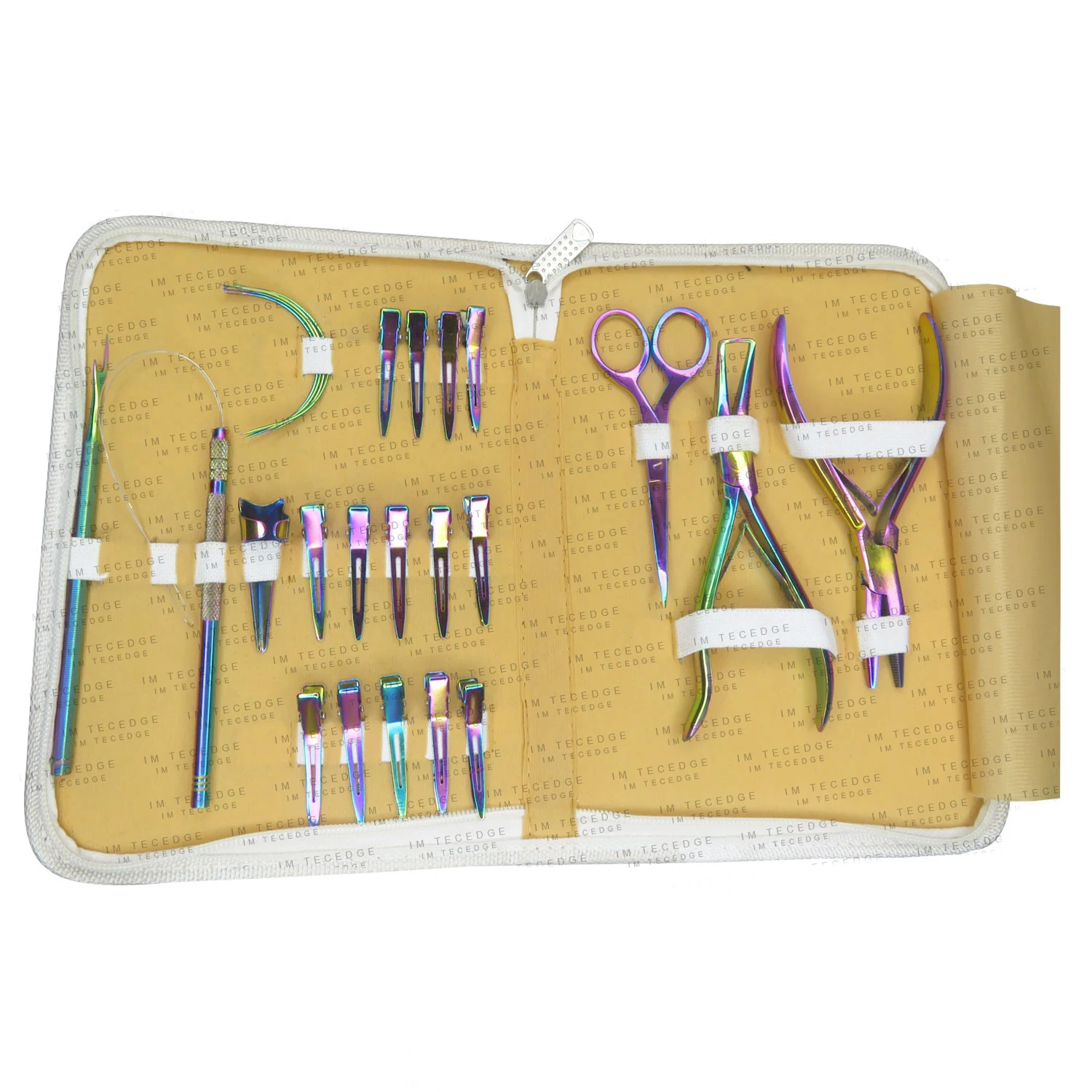 New Arrival Best Quality Multi Color Tools All In One Hair Clip Small Scissor Loop Tools For Hair Extension Tools Kit