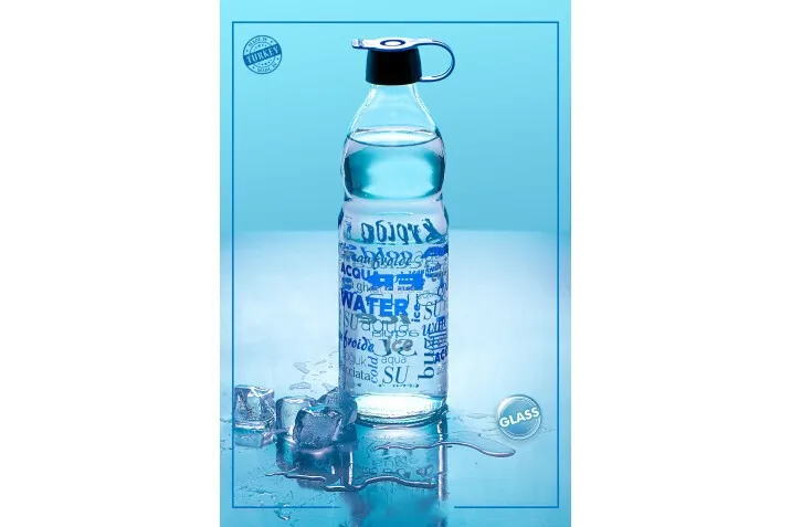 Glass Water Pitcher  Carafe Water Bottle with Handle Bottle Glass Wedding Party Quality Water Glass Crystal Jug with Lid Colorfu