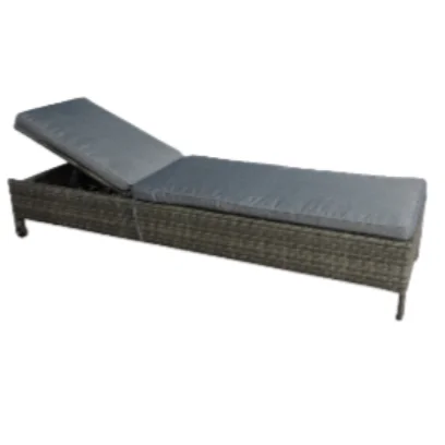 Modern Outdoor Poly Rattan Sunbed Furniture Aluminum Steel Plastic Wicker Garden Pool Villa Bedroom Lounge Chairs Sun Loungers