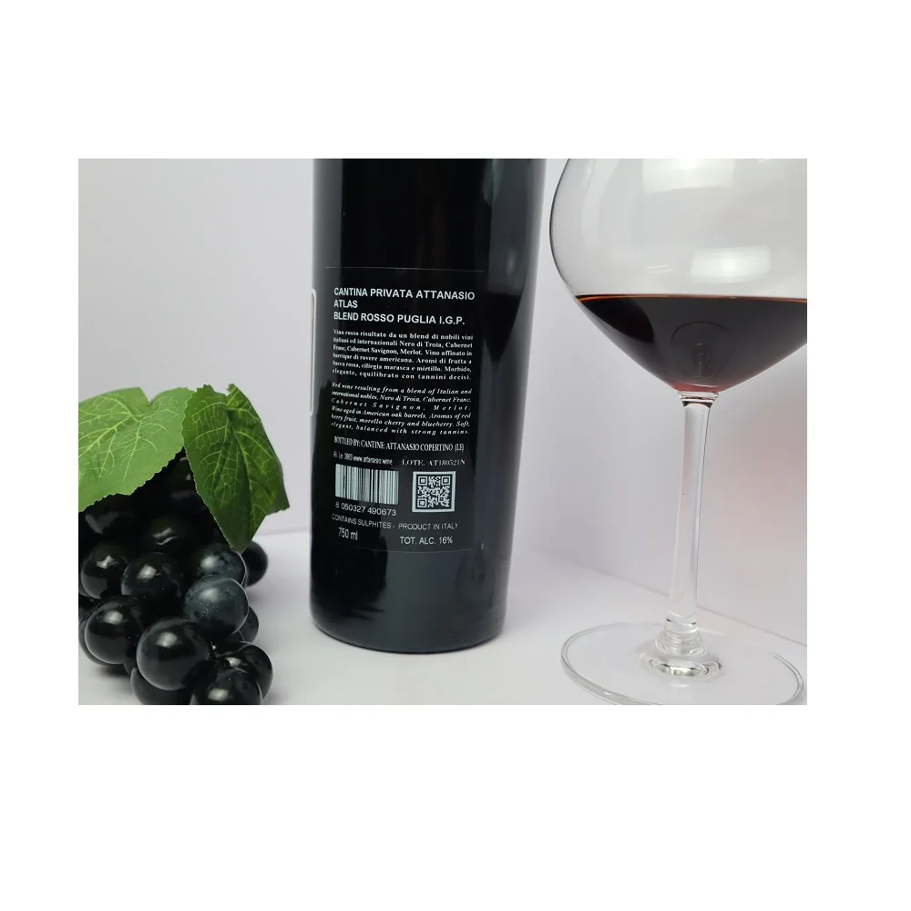 Packaging type weight shelf container origin wine drinking Attanasio Atlas old Blend Barrique from Italy