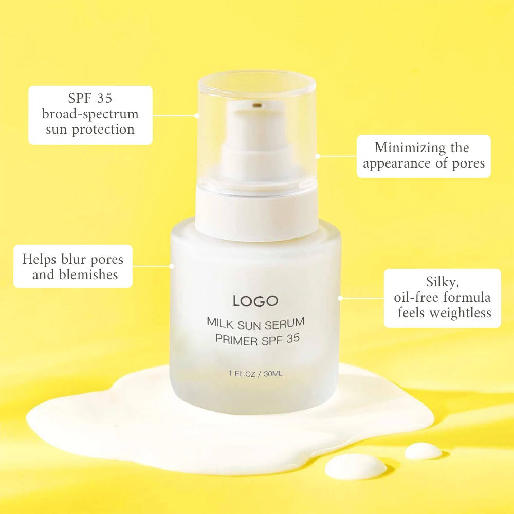 Oem Prevents Sun Damage Daily Broad-Spectrum Sun Defense Moisturizer Makeup Primer Spf 35 Milk Sunscreen For Sensitive Skin