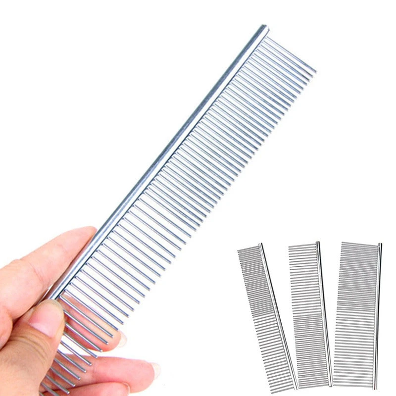 Colorful Stainless Steel Comb for Pet Cat and Dog Knot Comb Pet Grooming Comb