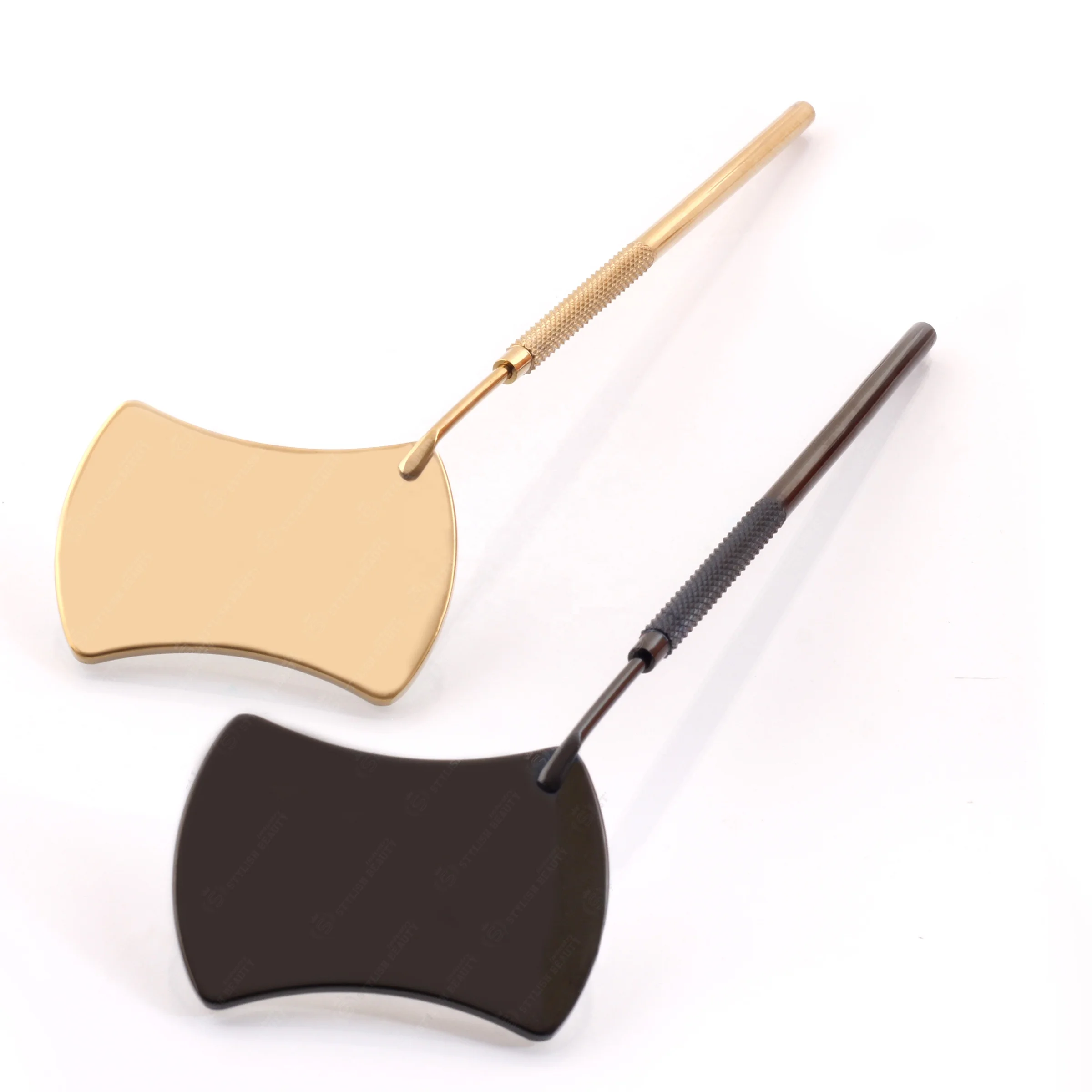 Eyelash Makeup Mirror Magnifying Beauty Long Handle Mirror Stainless Steel For Checking False Eyelashes Beauty Tools