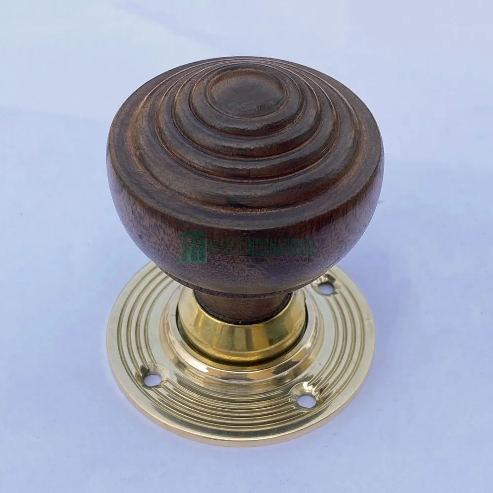 Wooden Ringed Door Knob Period Victorian Hardware Wholesale High Quality Door Handle Manufacturer Bulk
