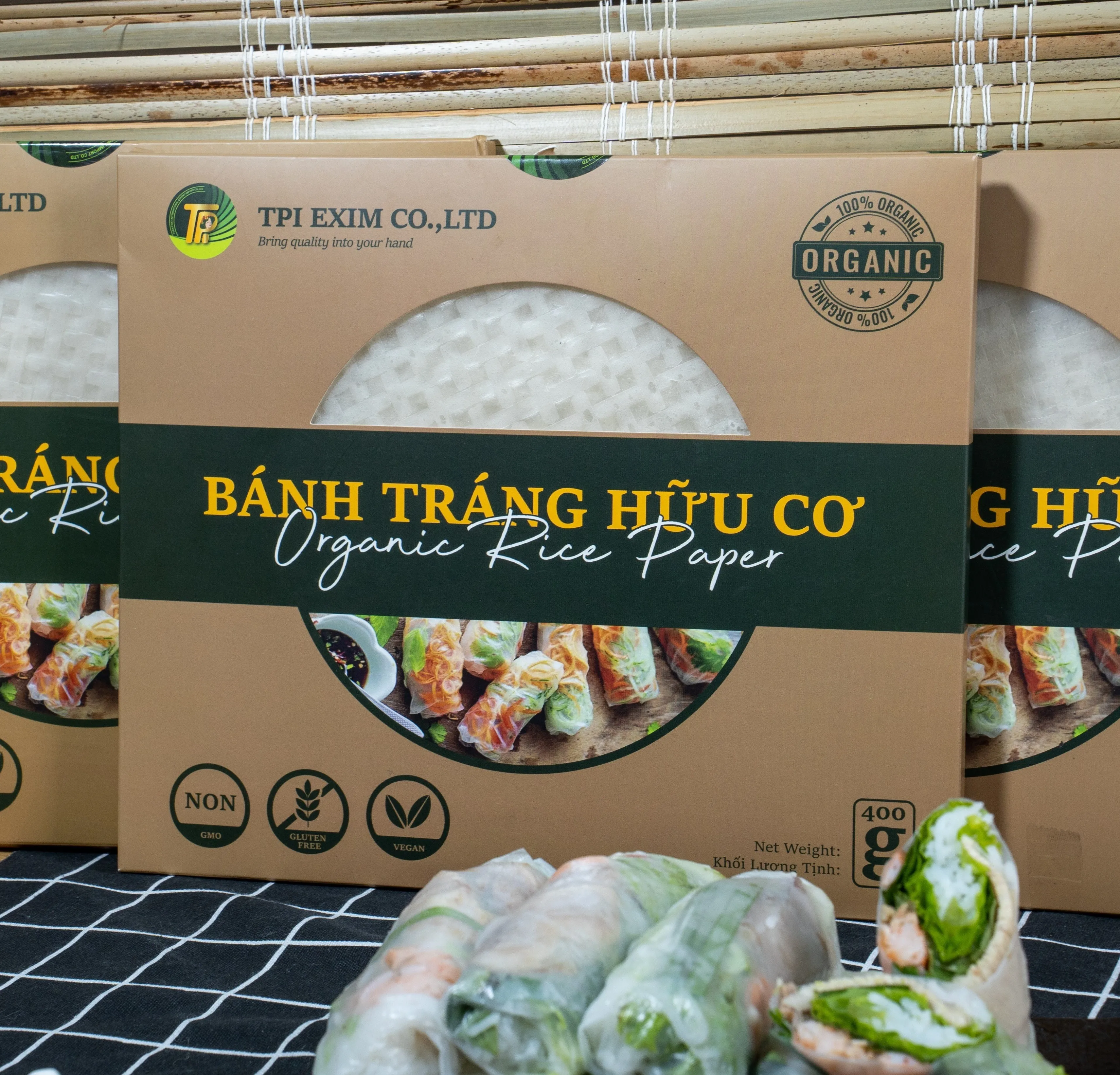 Premium Organic Gluten-Free Vietnamese Rice Paper High-Quality Rice, Perfect for Export & Import, Non-GMO, Eco-Friendly