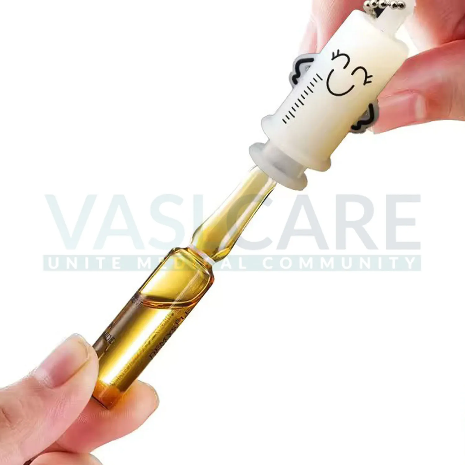Nurse Ampoule Opener Medical Glass Bottle Abre Ampolla Jeringa Opening Breaker Rubber Keychain Ampoule Opener Silicone Syringe