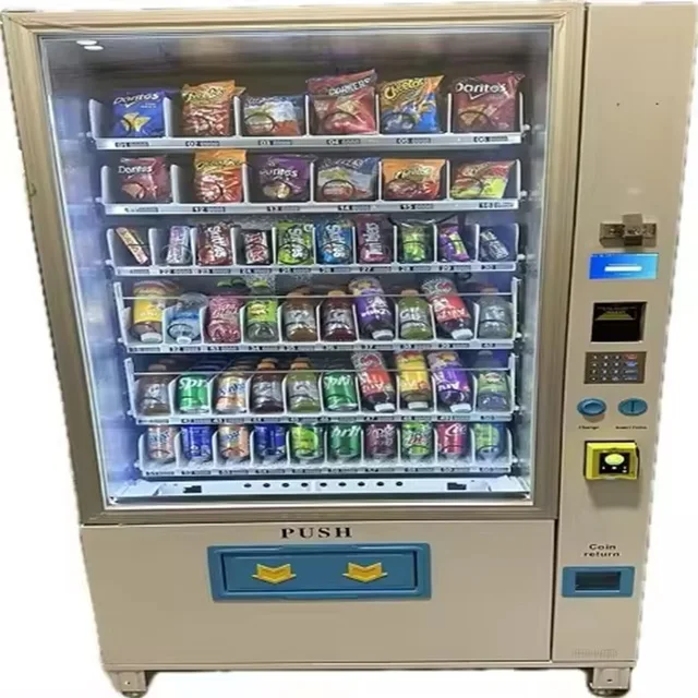 New Touch Screen Combo Food Vending- Machine Snacks And Drinks -Vending Machines For Retail items