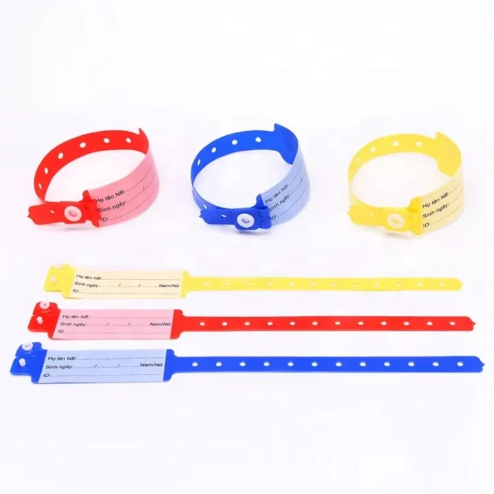 Aide Security Plastic Medical Hospital Identity Vinyl PVC ID Wristbands Plastic Hand Bands