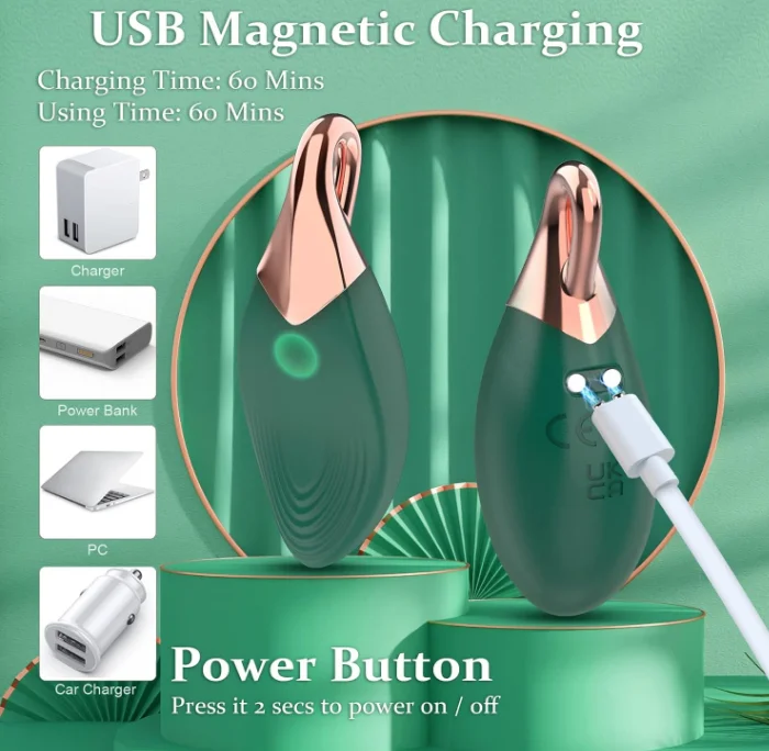 Sex Toys for Women or Couples Clitoral Nipple Stimulator Mini G-Spot Silicone Halter Necklace Vibrator