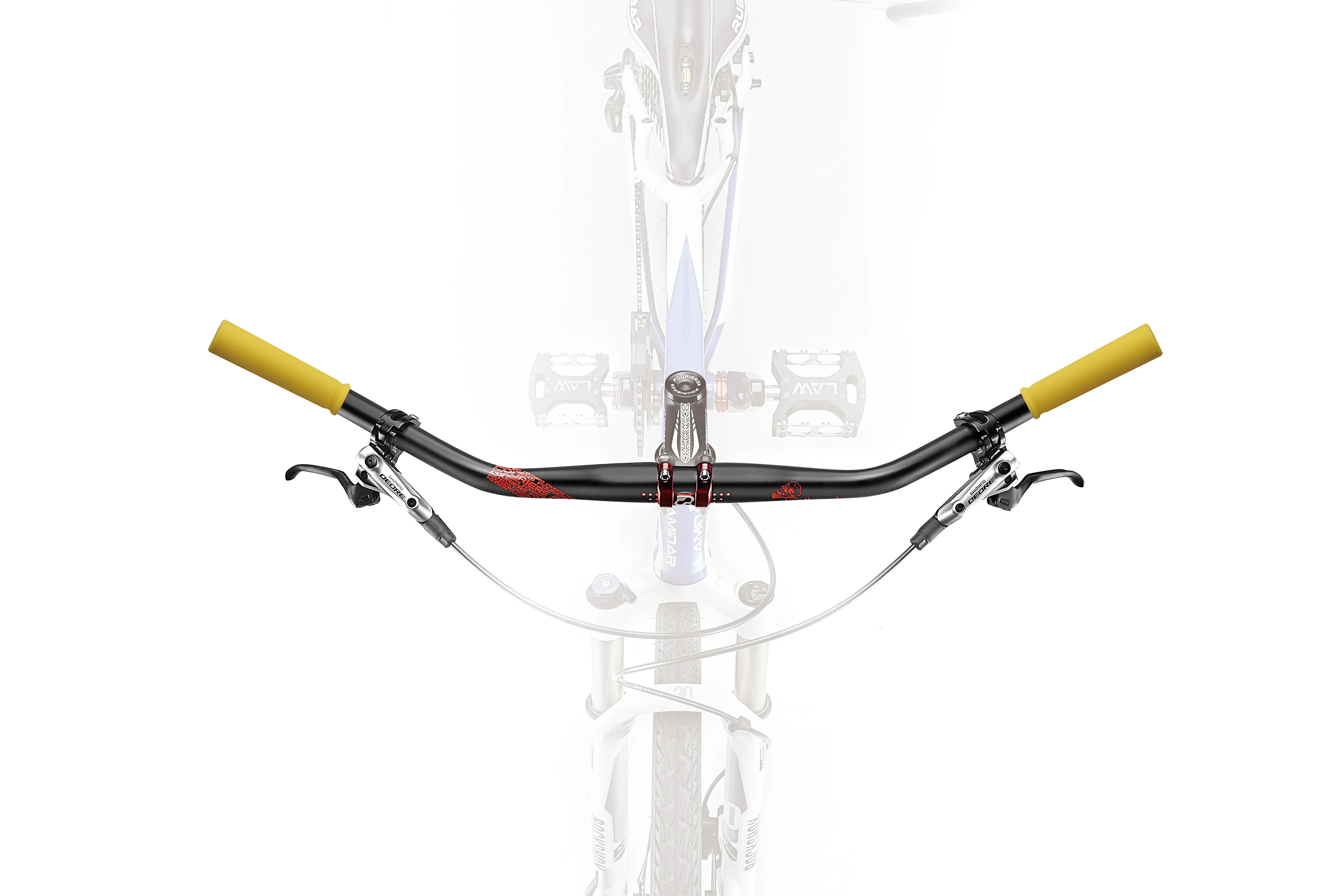 Lightweight aluminum alloy handlebars Comfortable mountain bike handlebars Travel bicycle handlebars Recreational bicycle handle