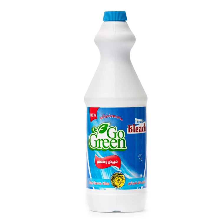 Bleach Liquid 5 % 1 LTR Colorless Liquid Cleaner for Bleaching Stain Remover and Germs Protection from Saudi Arabia Origin