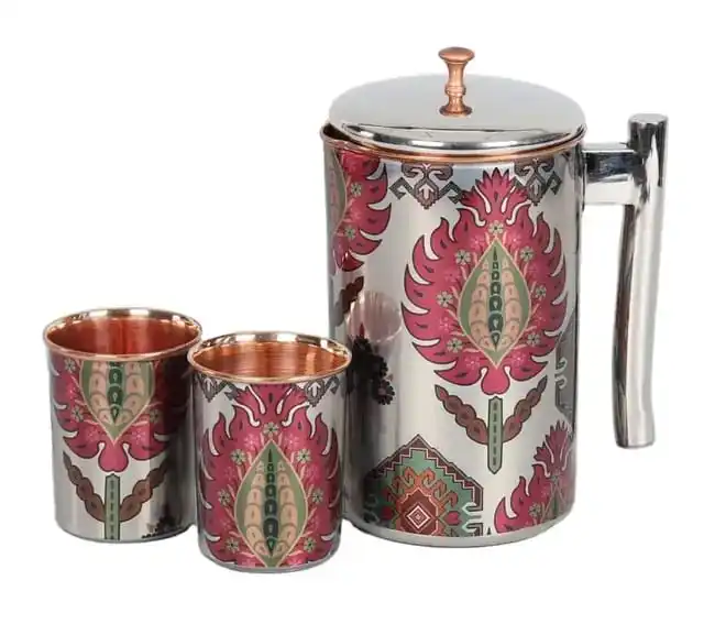 Best Design Quality Handmade Hammers Pure Copper Water Milk Jug Set Pitcher for Home Coffee Factory Sale Low Price