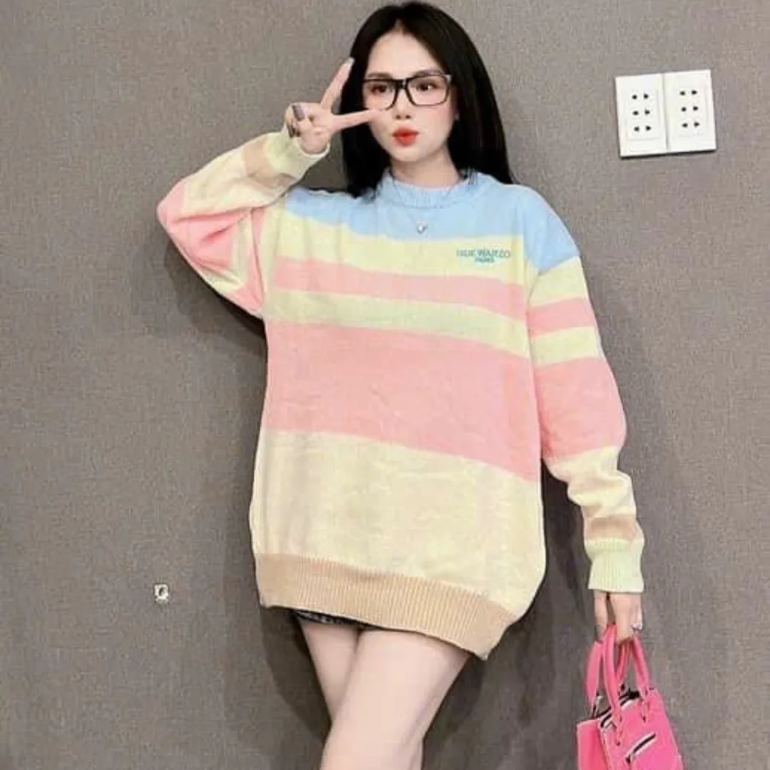 2023 Autumn New Arrivals Women Fashion Design Long Sleeve Pullover Knitted Cardigan Top