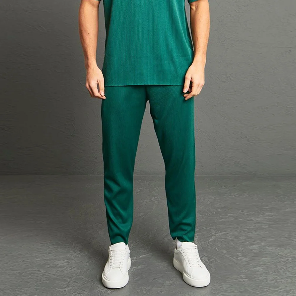 Wholesale Price Summer Wear Clothes 2023 Tracksuits For Boys / High Quality Stylish Boys Two Piece Pleated T-shirt & Jogger Sets