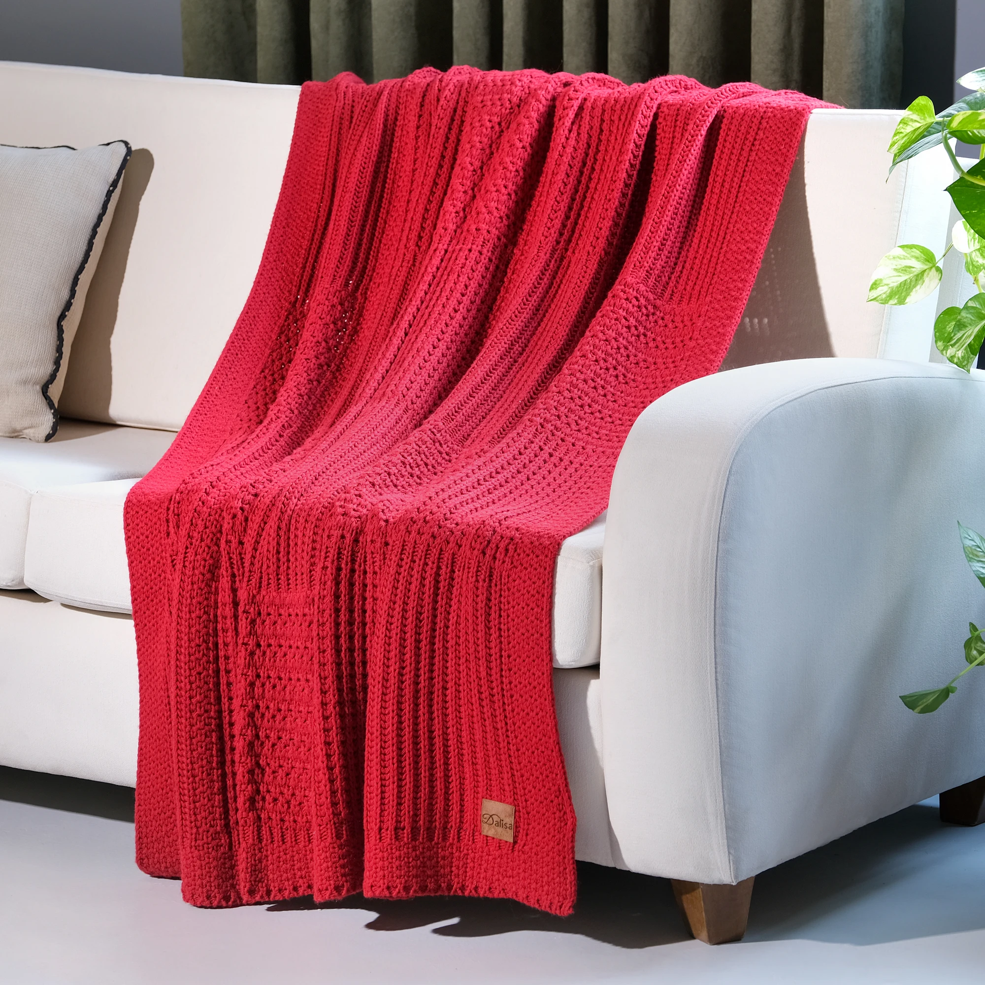 100% Acrylic Rebecca Blanket 130*150 cm Stone Color Best Price Knitted High Quality Home Textile