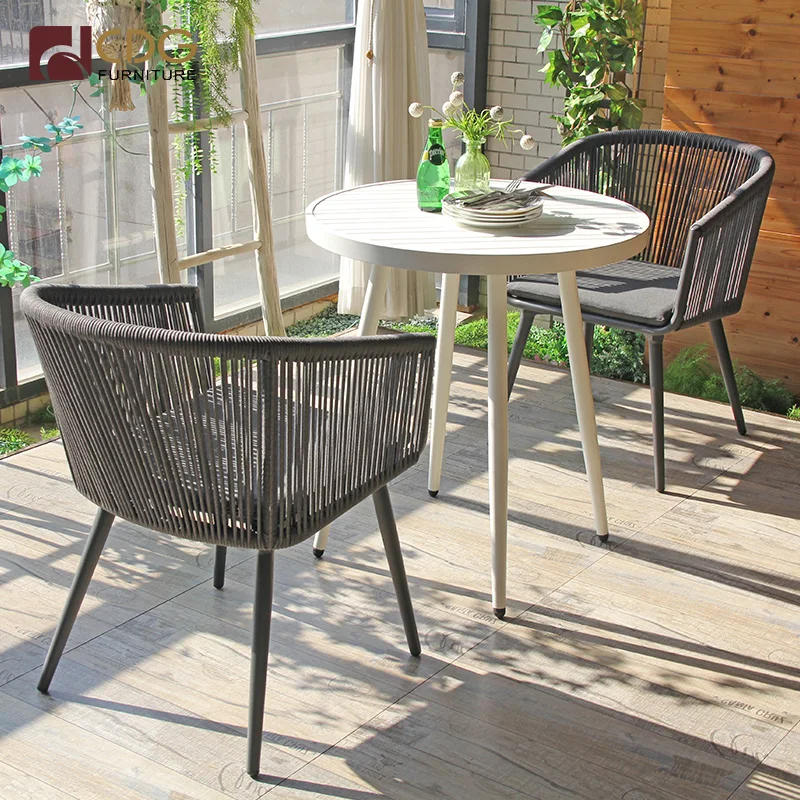 Balcony Rope Chair Outdoor Furniture Restaurant Outside Dinning Chairs For Wholesale
