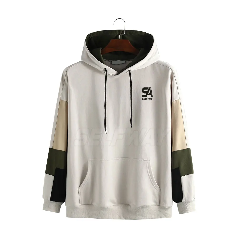 Pakistan Made Pullover Hoodies For Men Trendy Color Contrast Hoodies For Men in Low Price