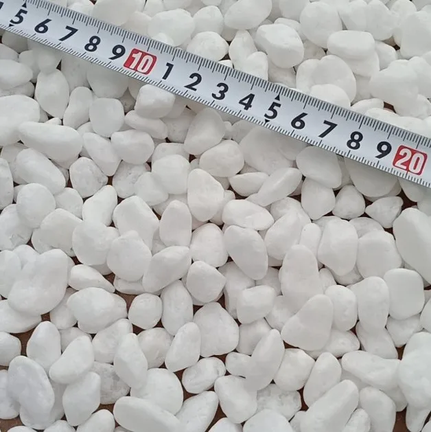 Factory Direct Pure White Natural Stone Pebble Cladding Pavers for Interior and Exterior Wall round Shape Best Price