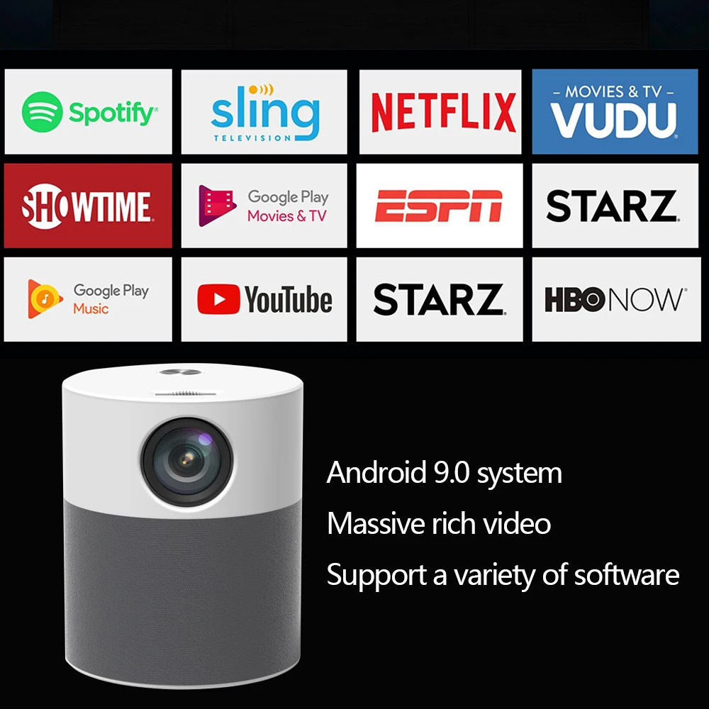 ZAOLIGHTEC V1Wireless mirror LED 4600 Lumen Projector support 1080p HD Projector - Enhance Your Life With This Portable Projecto