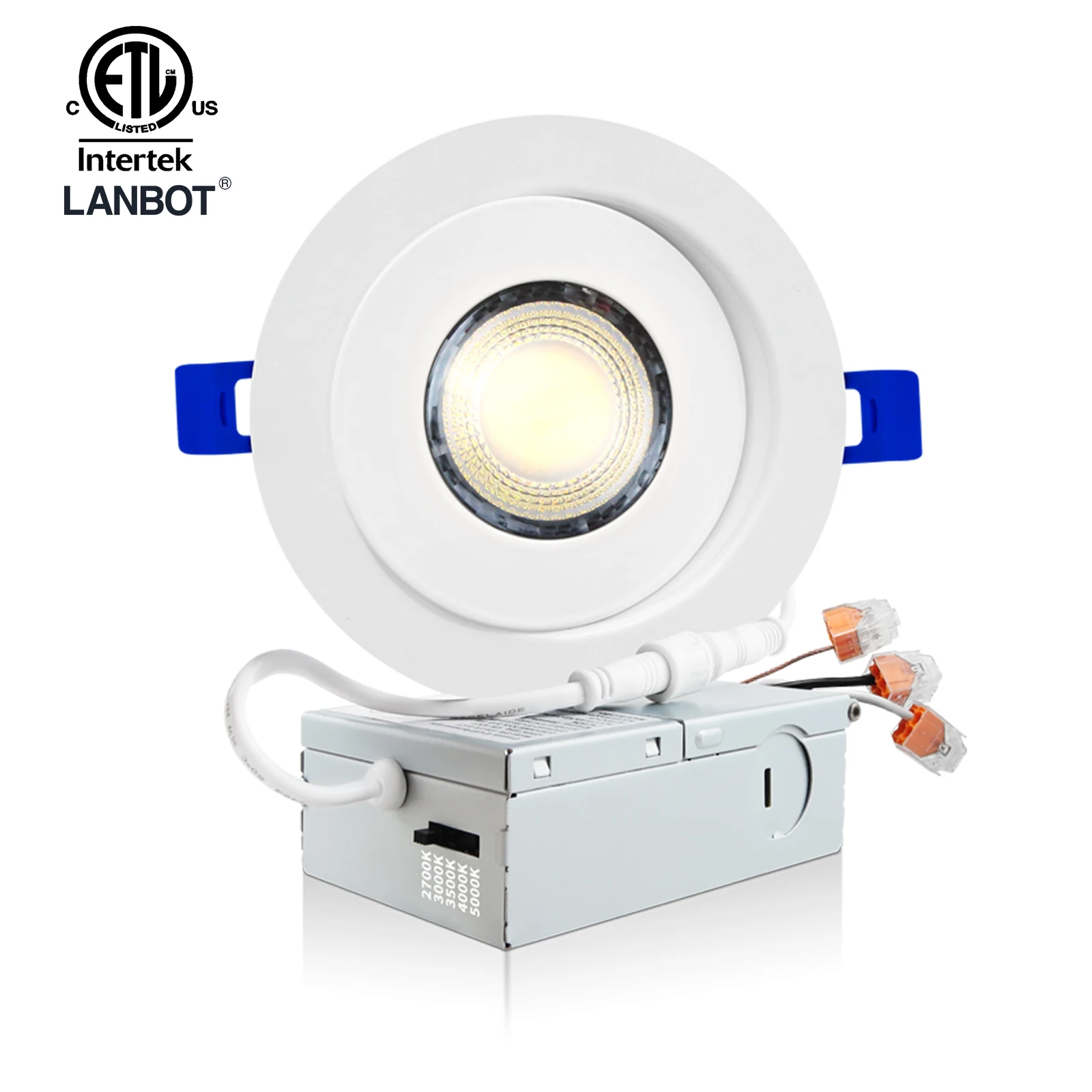 Lanbot ETL ip44 IP65 DALI dimmer 7w adjustable chrome trimless recessed spot down light for hotel downlights