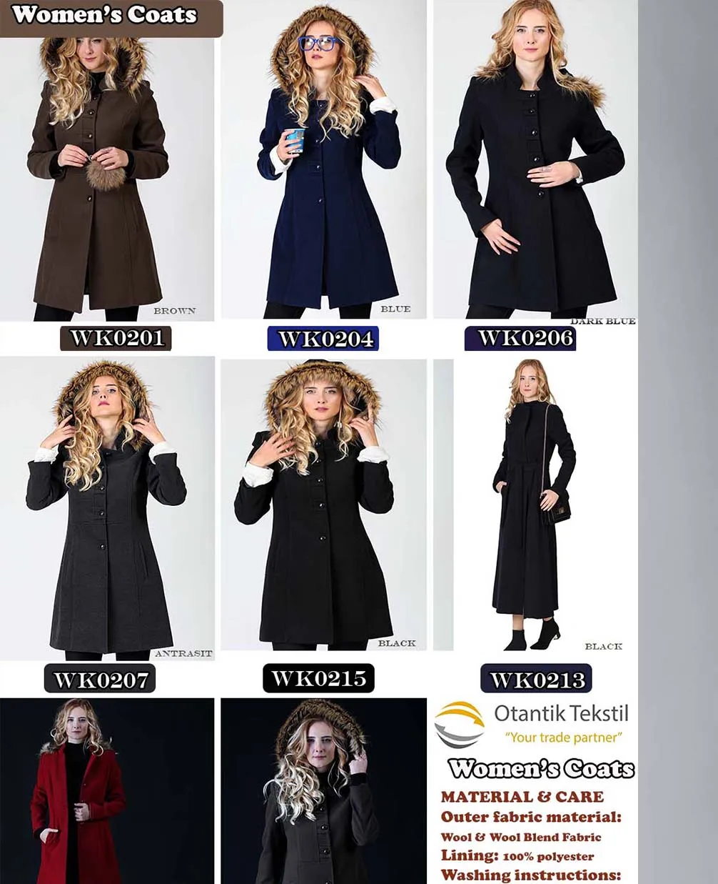 Latest Fashion Winter Long Style Women Granular Wool Coat Long Jackets Clothing Leather Hat agile supply chains