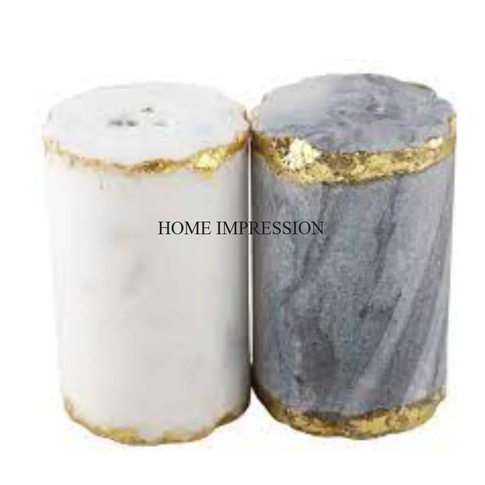 Cylendrical Shape Gold Plated Heavy Duty Metal Made Salt And Pepper Grinder Mill Set Tools Kitchenware Accessories From India