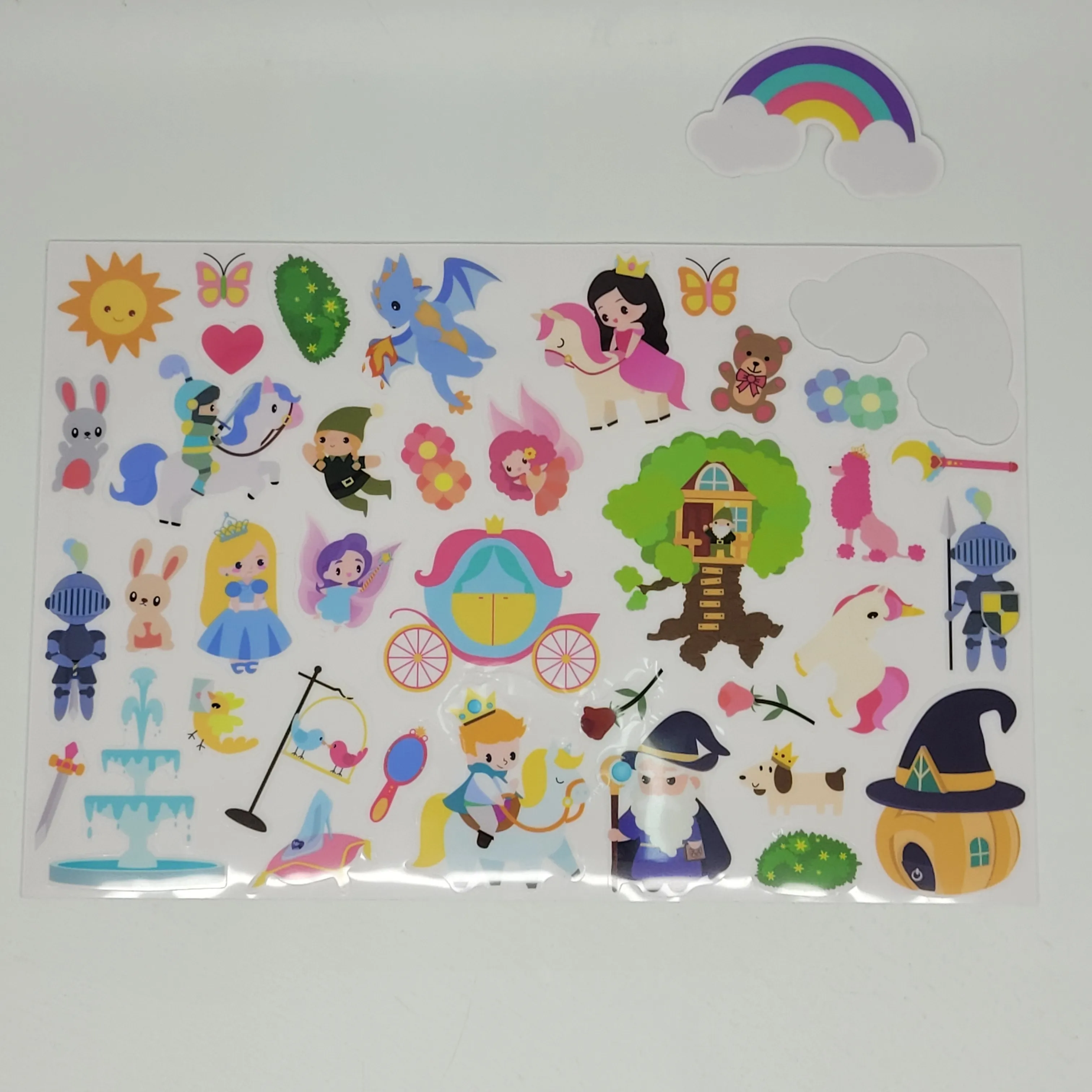 Custom Kids Cartoon Decorative TPE Reusable Resin Sticker Waterproof No Glue Bathroom Accessory for Promotional Gifts