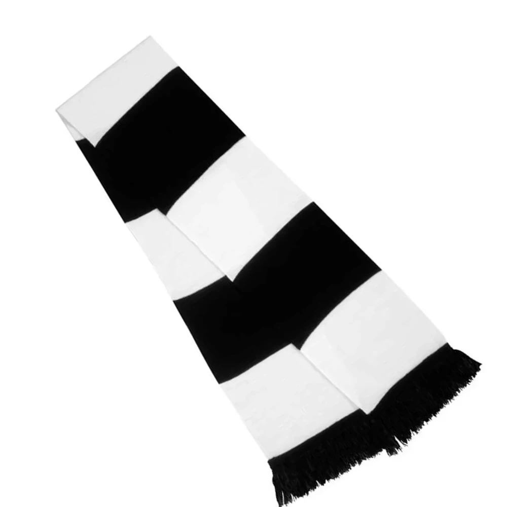 Best Material Customized Double Side Fan Jacquard Knitted Sports Acrylic Scarves 100% Polyester Soccer Club Football Fan Scarf