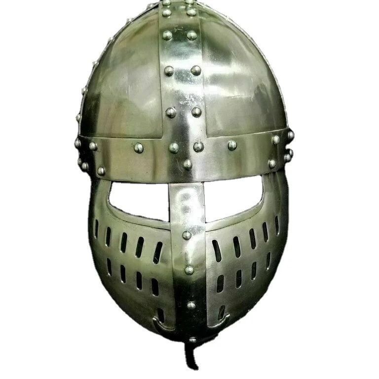 Medieval Viking Norse Helmet Templar Knight Armor Costume Helmet Spangenhelm