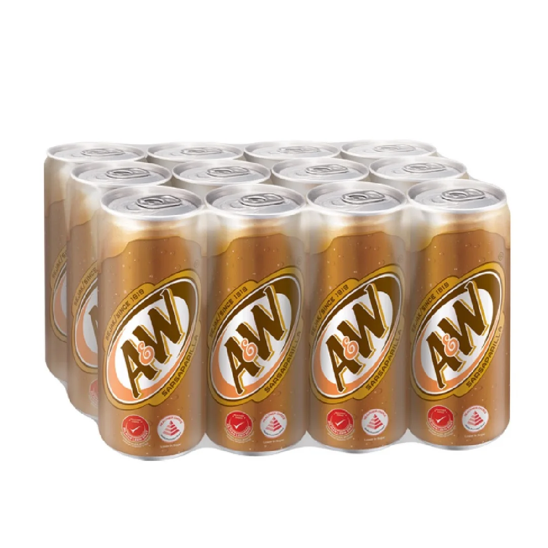 [Malaysia] Fast Shipping A&W Sarsaparilla Carbonated Soft Drinks 320ml